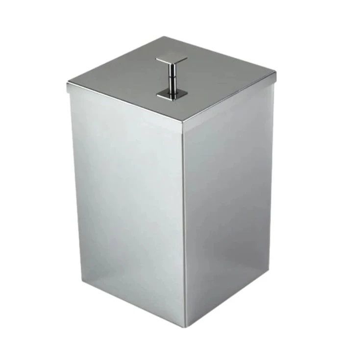 Lixeira Quadrada Aco Inox 7.8l Prata 1799 Rodinox