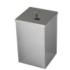 Lixeira Quadrada Aco Inox 7.8l Prata 1799 Rodinox