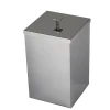 Lixeira Quadrada Aco Inox 7.8l Prata 1799 Rodinox