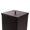 Lixeira Quadrada Aco Inox 7.8l Preta 1788
