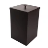 Lixeira Quadrada Aco Inox 7.8l Preta 1788