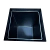 Lixeira Quadrada Aco Inox 7.8l Preta 1788