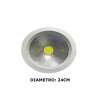 Luminária De Led Downlight Redonda Embutir 30W 6500K Branca