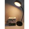 Luminaria De Mesa 4W 300 Lumens Led Puck Recarregavel Preto