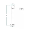 Luminária De Piso/Chão Pérola - 1 Cúpula - G45 Até 15W Avant