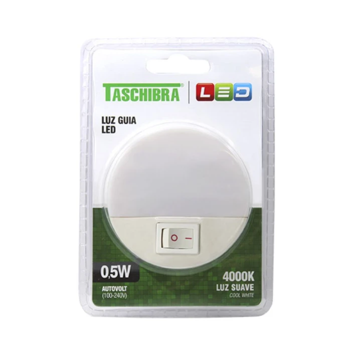 Luminaria Led Luz Guia 0,5W 4000K Taschibra Com Interruptor