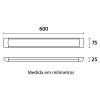 Luminária Led Slim De Sobrepor 60cm 18W 6500K