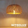 Luminária Pendente Bambu 1x E27 110/220V Artesanal Nitrolux
