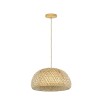Luminária Pendente Bambu 1x E27 110/220V Artesanal Nitrolux
