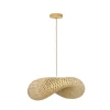 Luminária Pendente De Bambu 1X E27 Artesanal 110/220V