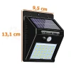 Luminária Solar Com 30 Leds Com Sensor De Presença Preta Luminária Solar Com 30 Leds Com Sensor De Presença Preta