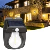 Luminária Solar Com Led Branco Com Sensor Cl-118 Preta Luminária Solar Com Led Branco Com Sensor Cl-118 Preta
