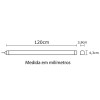 Luminaria led tubo 120cm 18W Bivolt Com kit de fixação