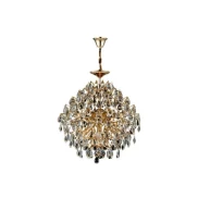 Lustre Cristal 8xe14 Prata Nitrolux Ltb-002a Elegante e Funcional