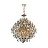 Lustre Cristal K9 8x E14 Pendente/Sobrepor Dourado Nitrolux