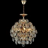 Lustre De Cristal 6x E14 Dourado Moderno Ltb-001 Nitrolux