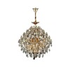 Lustre De Cristal 6x E14 Dourado Moderno Ltb-001 Nitrolux