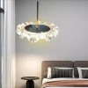 Lustre De Led Pendente 6014ss Gold 3000k Branco Quente