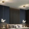 Lustre Pendente Borboleta 6W 3000K Dourada De Led 6010
