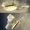 Lustre Pendente Borboleta 6W 3000K Dourada De Led 6010