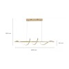Lustre Pendente Moderno 45W 3 Tons De Luz 110/220V Dourado