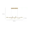 Lustre Pendente Moderno 45W 3 Tons De Luz 110/220V Dourado