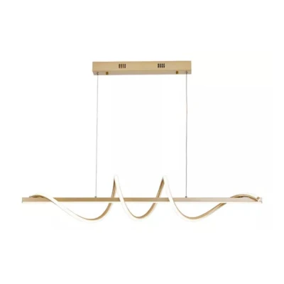 Lustre Pendente Moderno 45W 3 Tons De Luz 110/220V Dourado