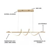 Lustre Pendente Moderno 45W 3 Tons De Luz 110/220V Dourado