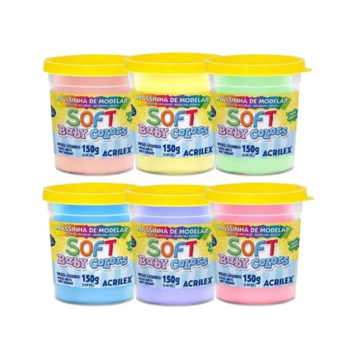 Massinha Para Modelar Soft Baby Cor Sortida 150 Gramas