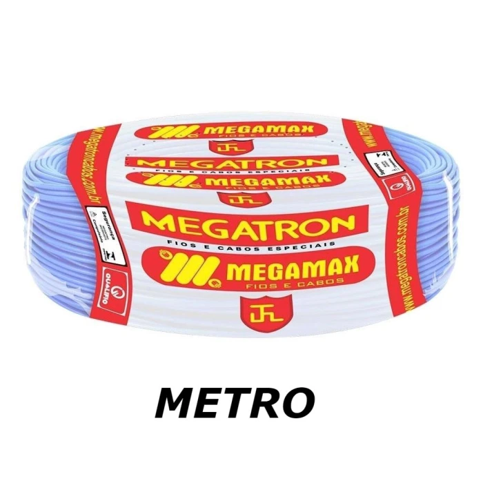Metro De Fio Elétrico Flexível 4MM Azul Megatron Metro De Fio Elétrico Flexível 4MM Azul Megatron