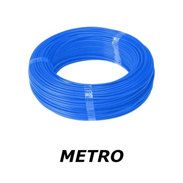 Metro De Fio Flexível Elétrico 6MM Cor Azul Megatron Metro De Fio Flexível Elétrico 6MM Cor Azul Megatron