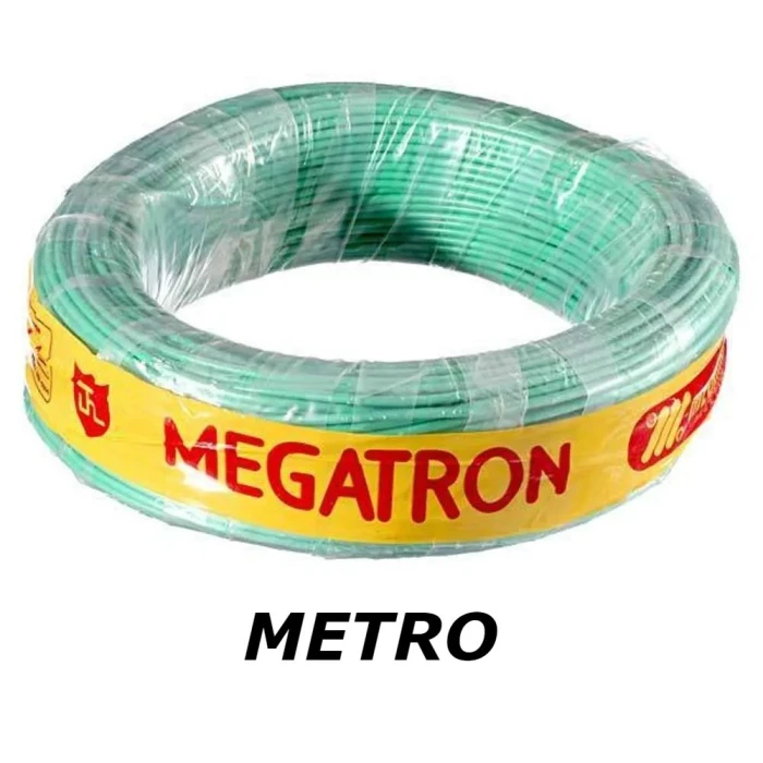 Metro De Fio Flexível Elétrico 6mm Cor Verde Metro De Fio Flexível Elétrico 6mm Cor Verde