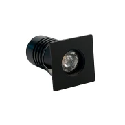 Mini Spot Auko Quadrado De Embutir 1W 3000K Preto Nordecor