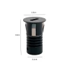 Mini Spot Domy Ini Redondo De Embutir 1W 3000K Preto