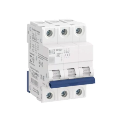 Minidisjuntor MdwP-C40-3 Weg Tripolar Trifásico 3013040