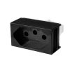 Módulo Tomada 10A 250V Slim Preto Ilumi 811404