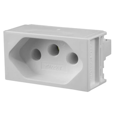 Módulo Tomada 20A 250V Slim Branca Ilumi 81141