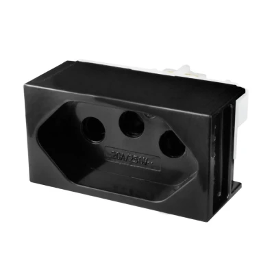 Módulo Tomada 20A 250V Slim Preta Ilumi 811414