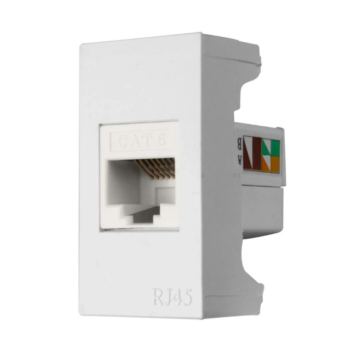 Módulo Tomada Rede Rj45 Cat6 Slim Branco Ilumi 81641