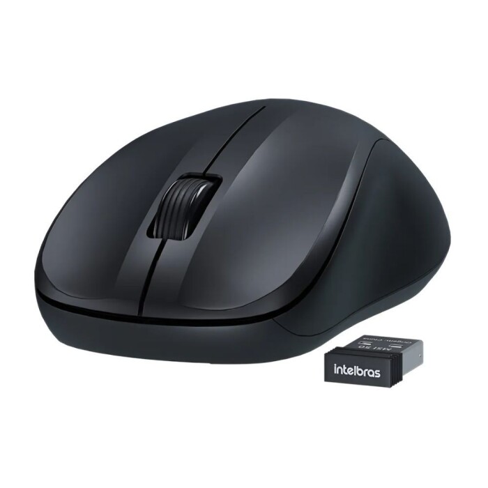 Mouse Sem Fio Msi55 Preto Intelbras Com Conexão Rápida