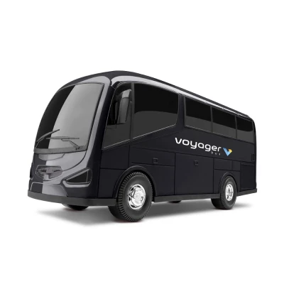Onibus De Brinquedo Voyager Preto Roma 1360 Novo