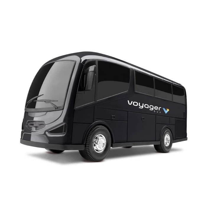 Onibus De Brinquedo Voyager Preto Roma 1360 Novo