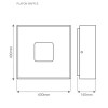 Paflon Waffle 50w 6.500K Quadrado Branco Taschibra