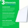 Painel Blacklight G-light 45w 4000w Sobrepor Quadrado BR
