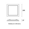Painel Embutir Recuado Quadrado 22W 6500K Blumenau Novo