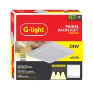 Painel Led Backlight 24W 4000K Quadrado Sobrepor Branco