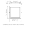Painel Led Deep Recuado De Embutir Cor Branco 18W 6500K