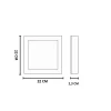 Painel Led Slim Quadrado Bivolt Embutir G-Light 18W 3 Tons Painel Led Slim Quadrado Bivolt Embutir G-Light 18W 3 Tons