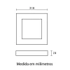 Painel Led Sobrepor Quadrado 18W 6500K Bivolt