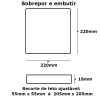 Painel de LED Frameless Sobrepor / Embutir 32w Branco Frio Painel de LED Frameless Sobrepor / Embutir 32w Branco Frio